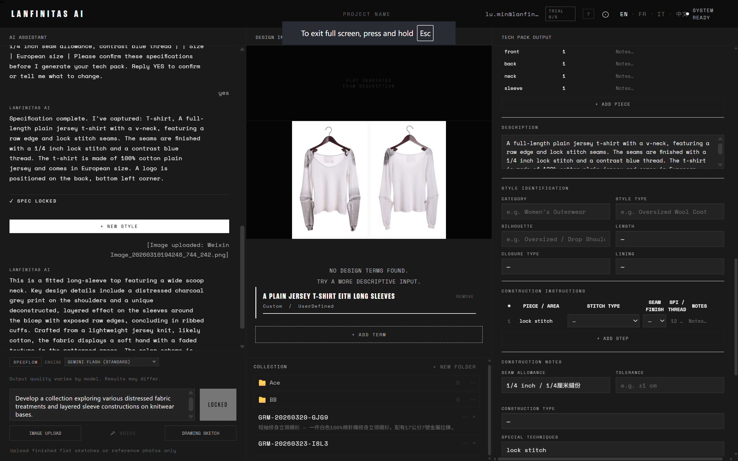 SpecFlow desktop interface